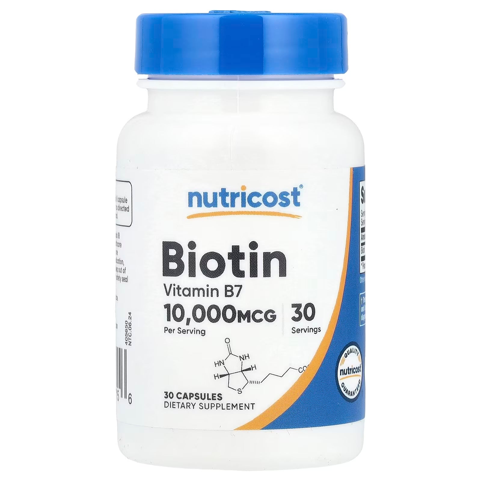 Biotina, 10.000 mcg, 30 cápsulas